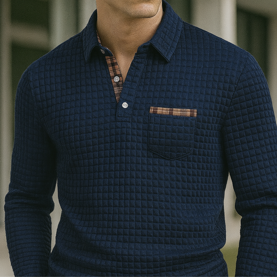 Joven - Check Pattern Polo Shirt CAAYWORLD MEN