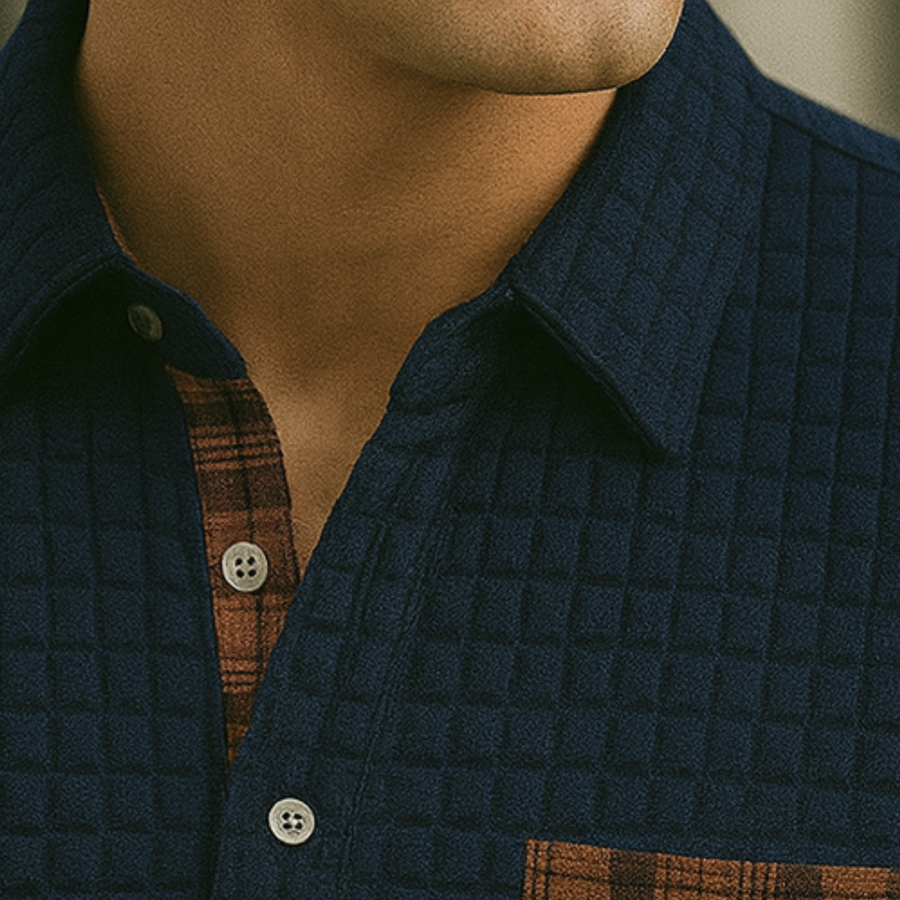 Joven - Check Pattern Polo Shirt CAAYWORLD MEN
