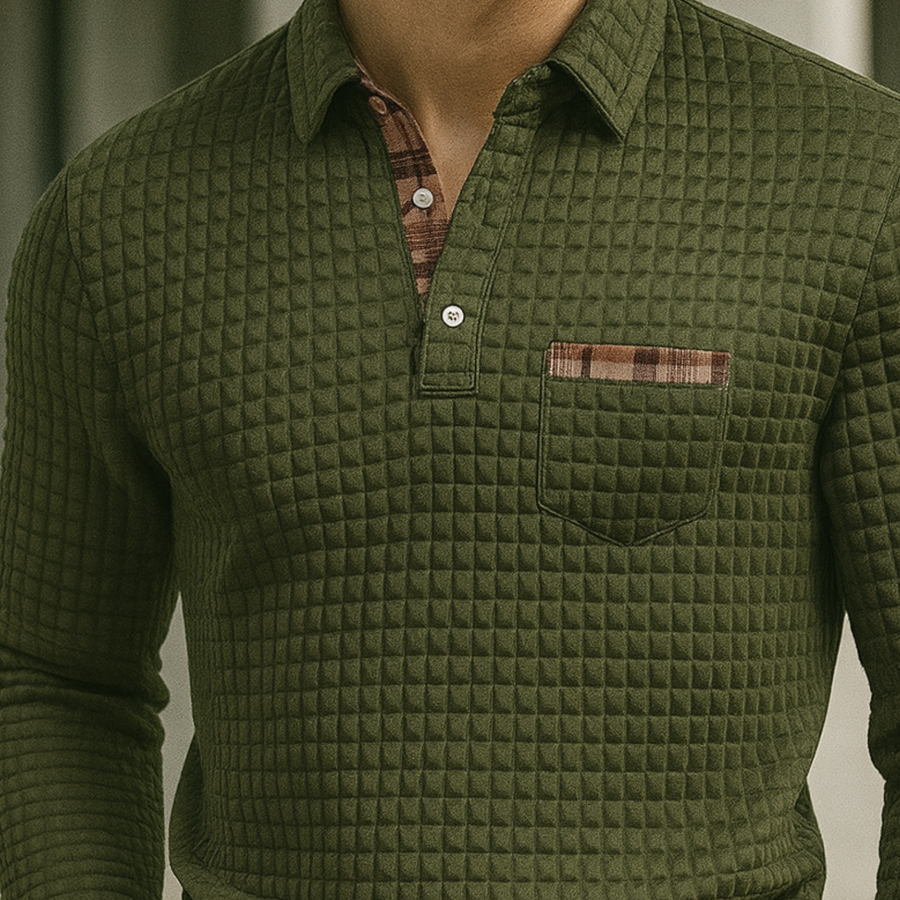 Joven - Check Pattern Polo Shirt CAAYWORLD MEN