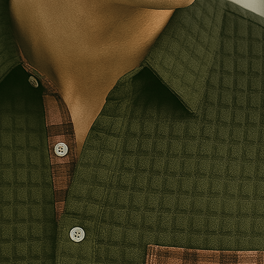 Joven - Check Pattern Polo Shirt CAAYWORLD MEN