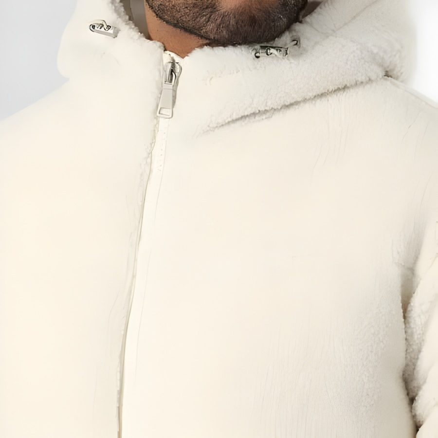 Kareem - Doudoune Sherpa Hooded Jacket Light Beige CAAYWORLD MEN