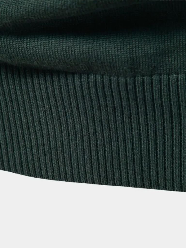 Knit Striped Quarter-Zip Jumper Sweater - CAAYWORLD CAAYWORLD