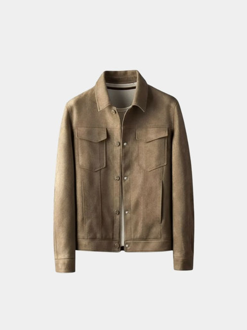Laurent Leather Aviator Jacket - CAAYWORLD CAAYWORLD