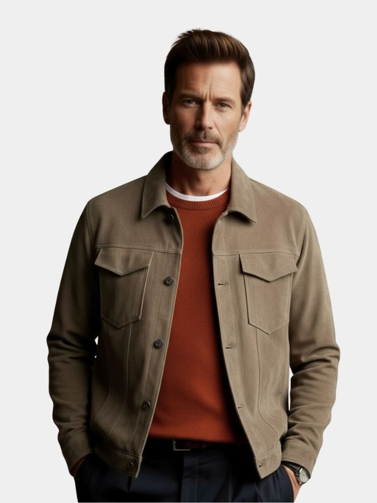 Laurent Leather Aviator Jacket - CAAYWORLD CAAYWORLD