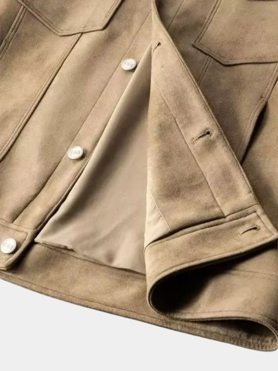 Laurent Leather Aviator Jacket - CAAYWORLD CAAYWORLD