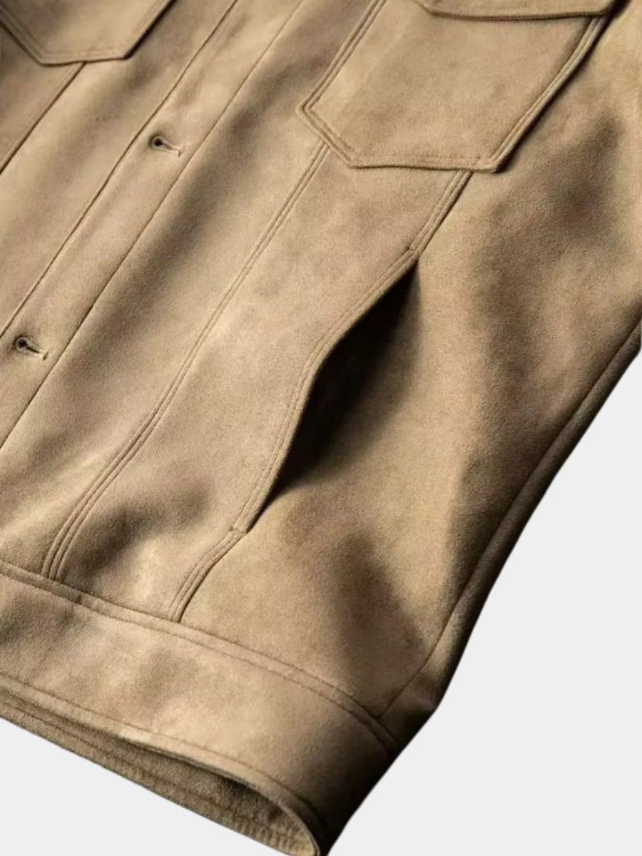 Laurent Leather Aviator Jacket - CAAYWORLD CAAYWORLD