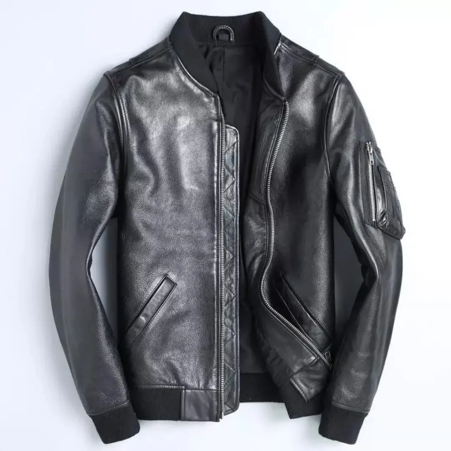 Leather Bomber - Jacket CAAYWORLD