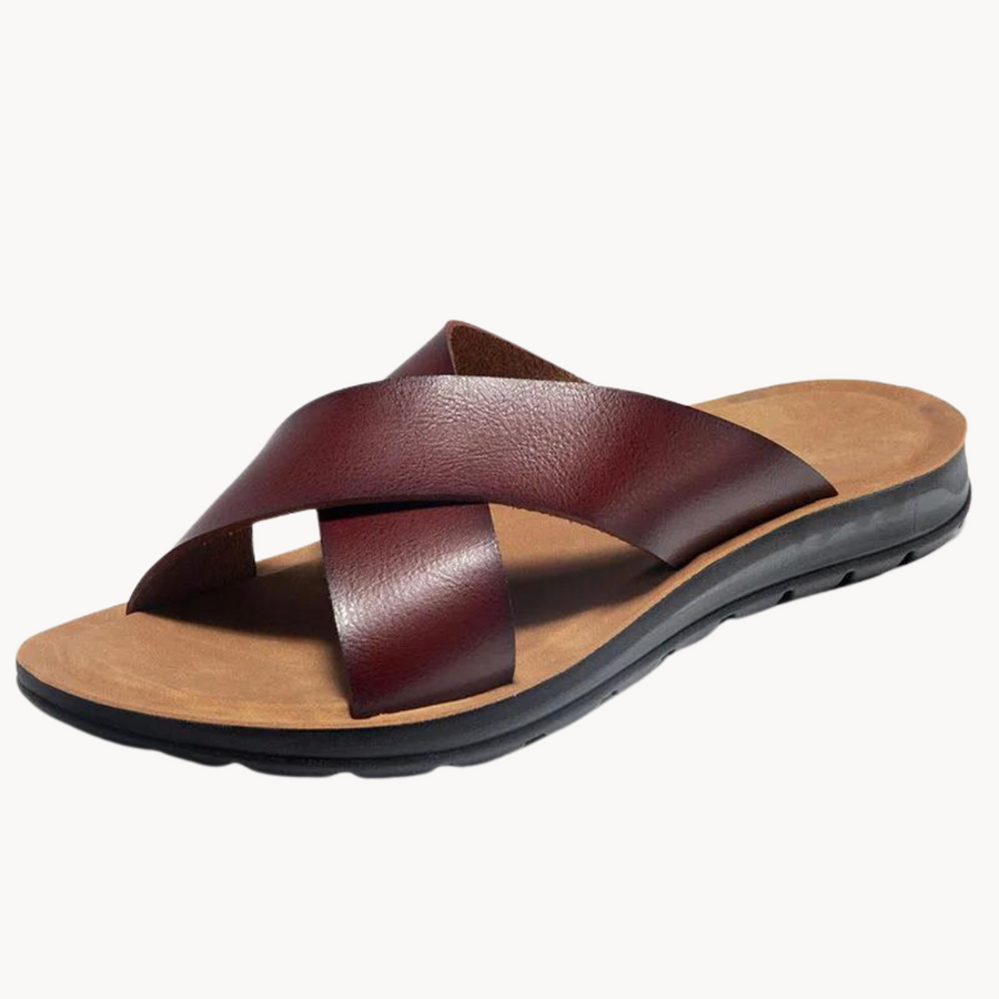 Leather Crossover - Sandal CAAYWORLD MEN