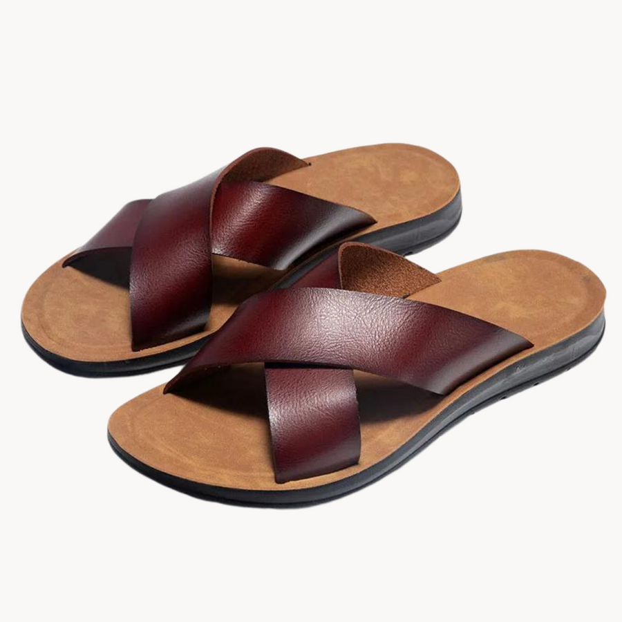 Leather Crossover - Sandal CAAYWORLD MEN