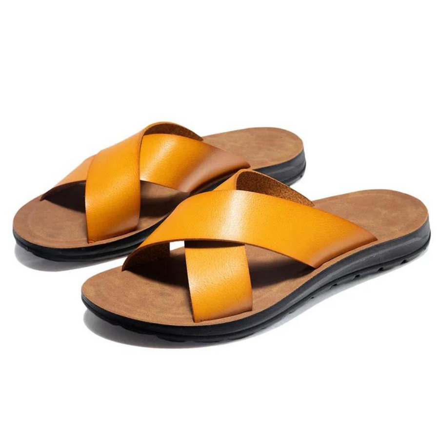 Leather Crossover - Sandal CAAYWORLD MEN