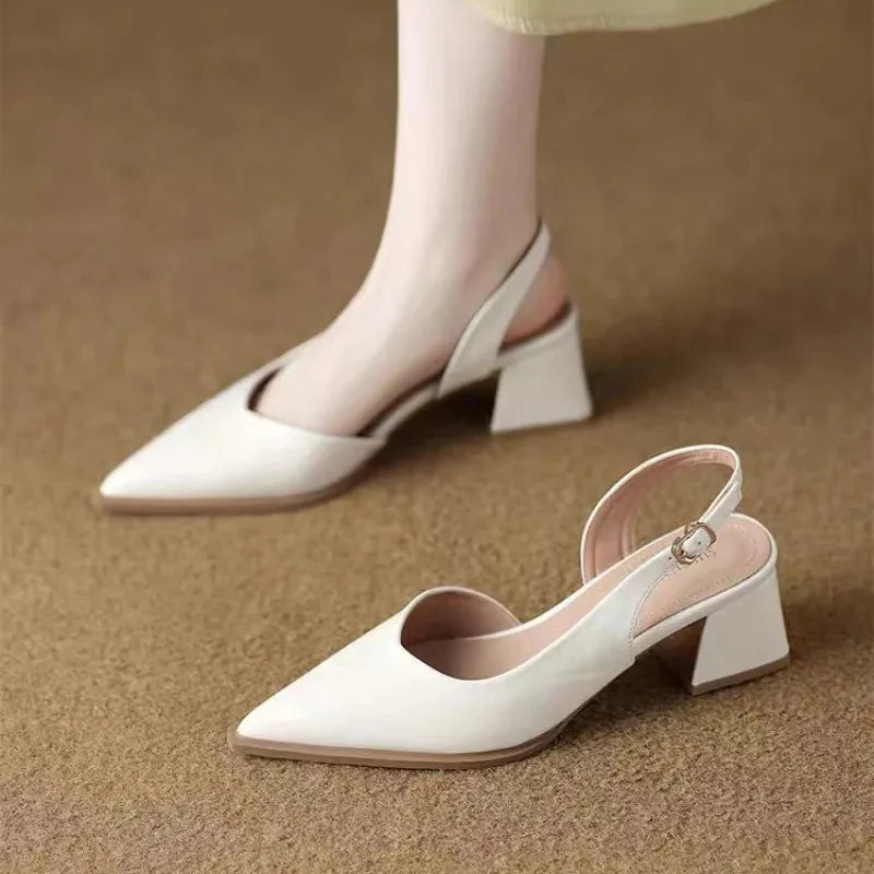 Leather Pointed Stiletto - Heels CAAYWORLD WOMEN