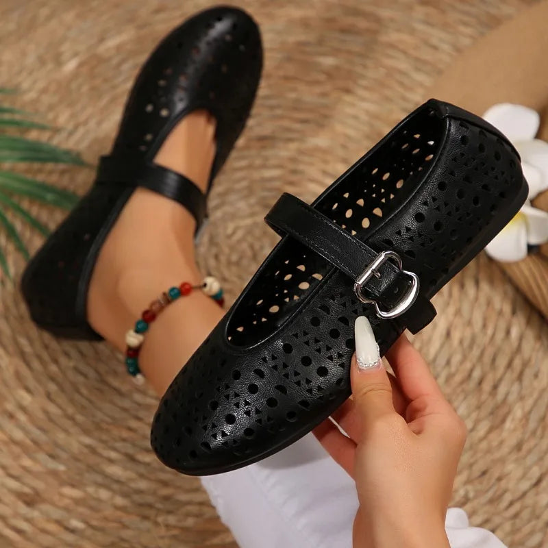 Leather Pointed Toe - Flats CAAYWORLD WOMEN