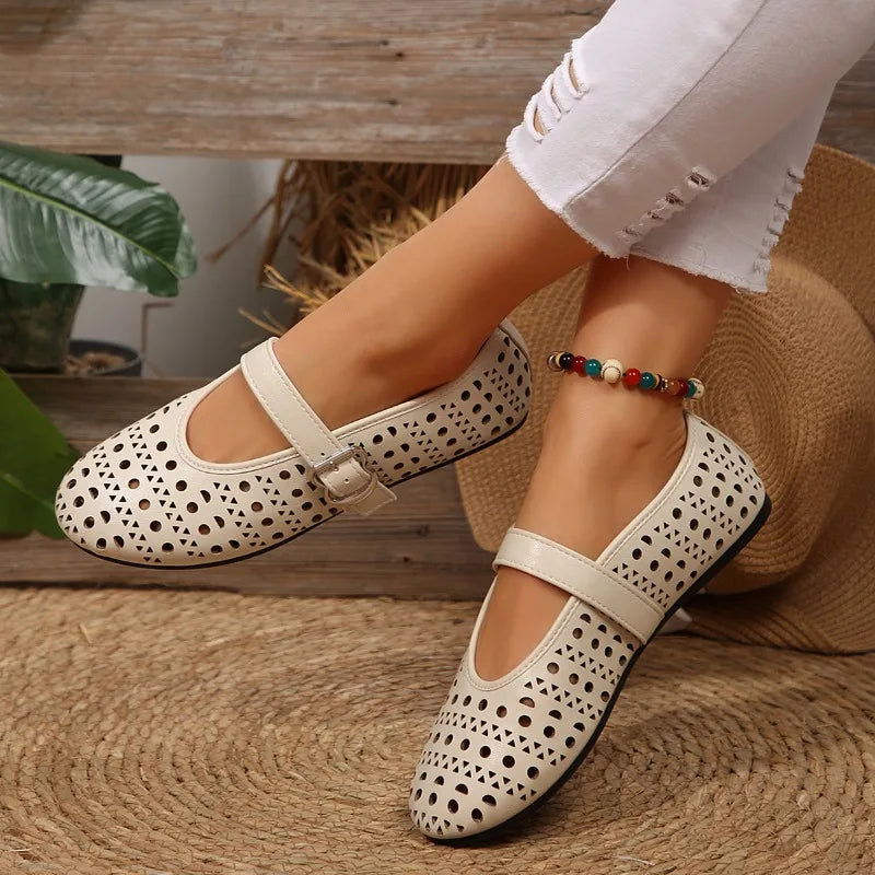Leather Pointed Toe - Flats CAAYWORLD WOMEN