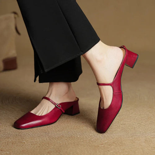 Leather Pointed Toe - Heels CAAYWORLD WOMEN