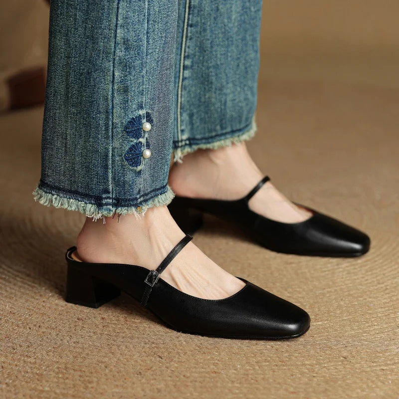 Leather Pointed Toe - Heels CAAYWORLD WOMEN
