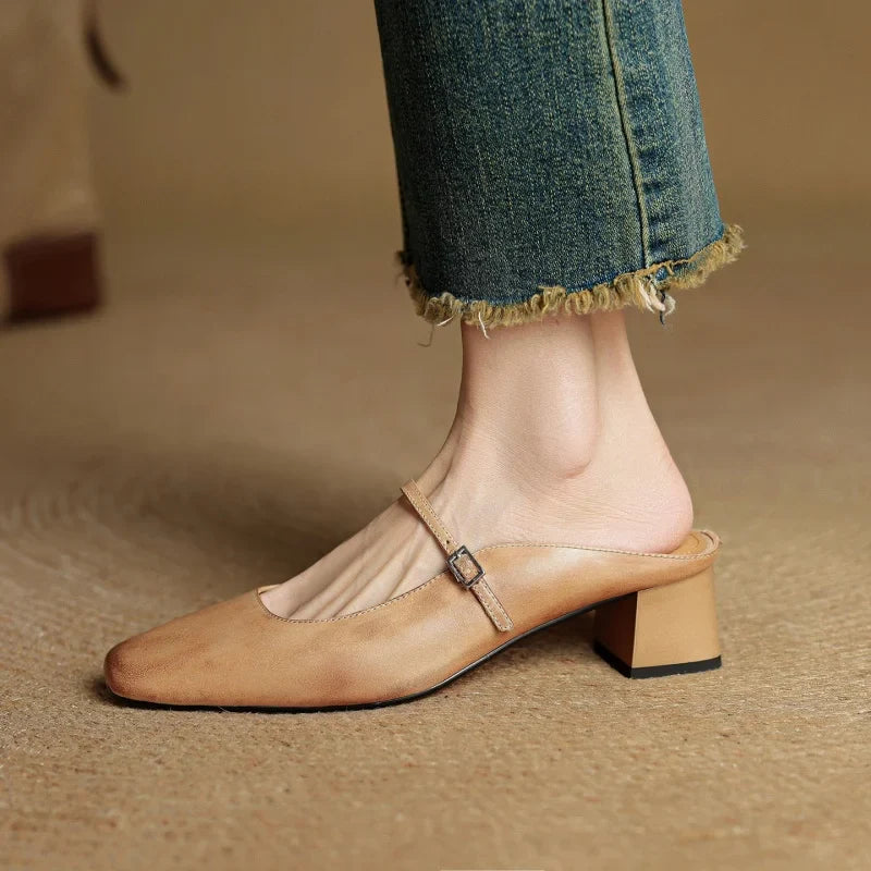 Leather Pointed Toe - Heels CAAYWORLD WOMEN