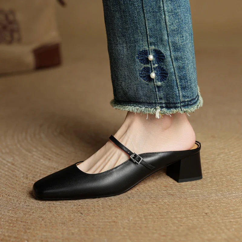 Leather Pointed Toe - Heels CAAYWORLD WOMEN