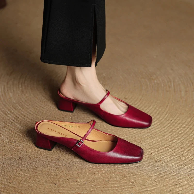 Leather Pointed Toe - Heels CAAYWORLD WOMEN