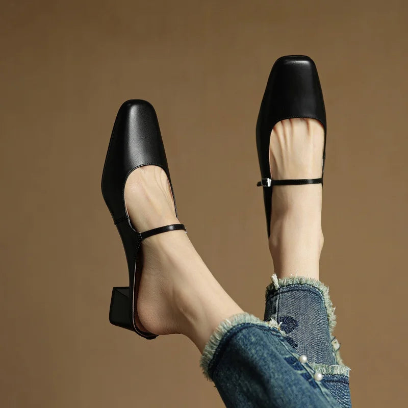 Leather Pointed Toe - Heels CAAYWORLD WOMEN