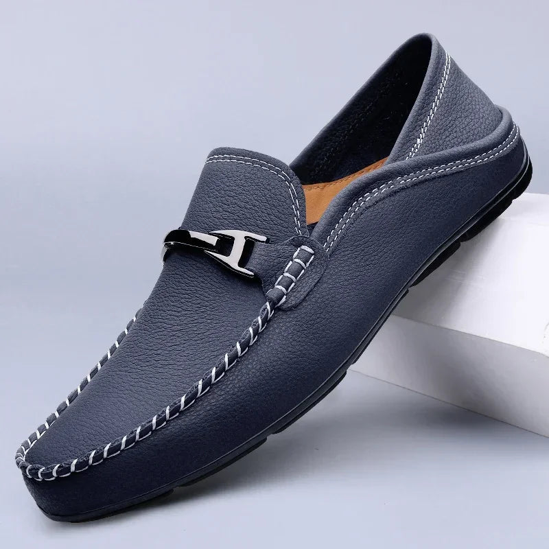 Leather Slip-On - Loafers CAAYWORLD MEN