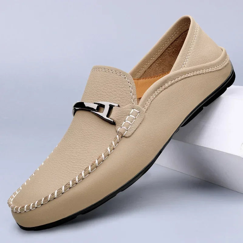 Leather Slip-On - Loafers CAAYWORLD MEN