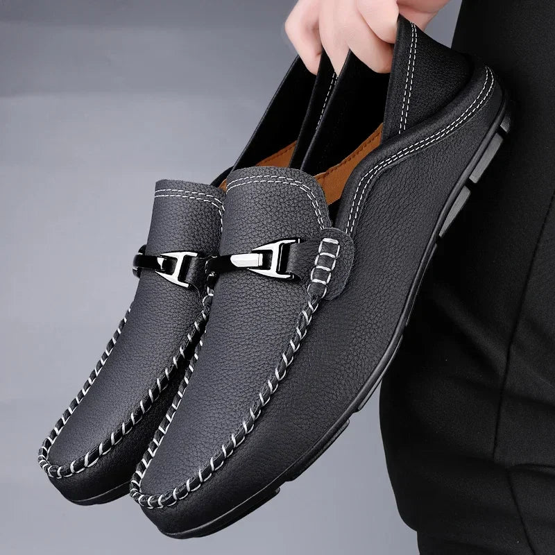 Leather Slip-On - Loafers CAAYWORLD MEN