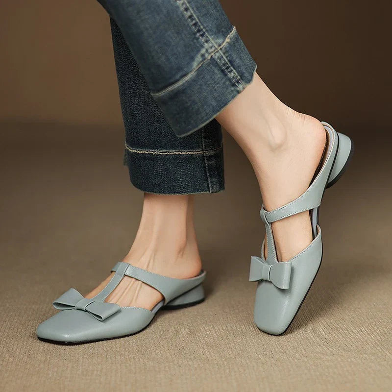 Leather Slip-On - Mules CAAYWORLD