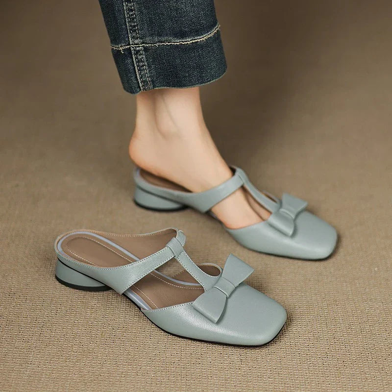 Leather Slip-On - Mules CAAYWORLD