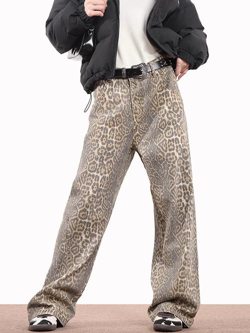 Leopard Print Baggy - Jeans CAAYWORLD