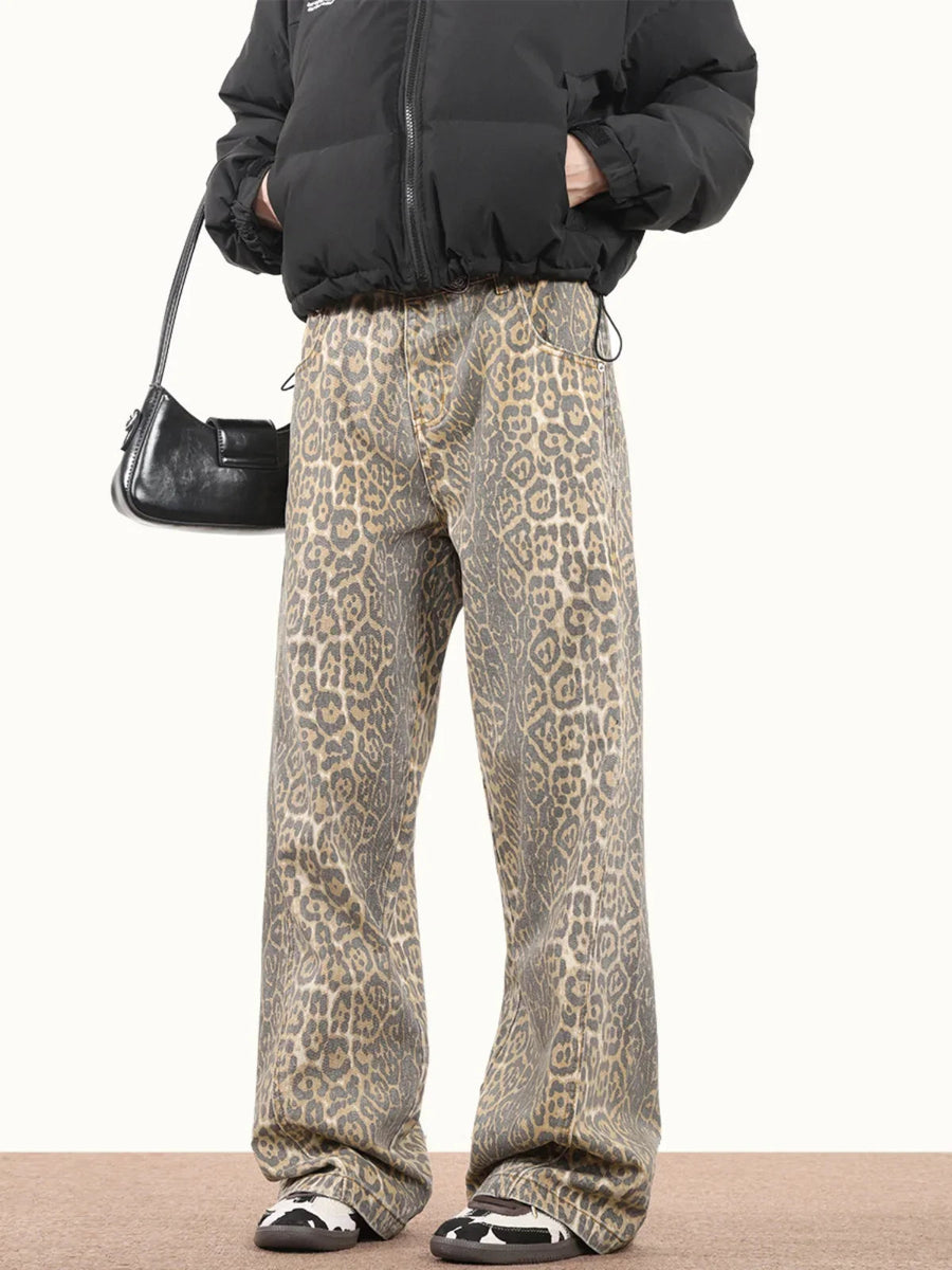 Leopard Print Baggy - Jeans CAAYWORLD