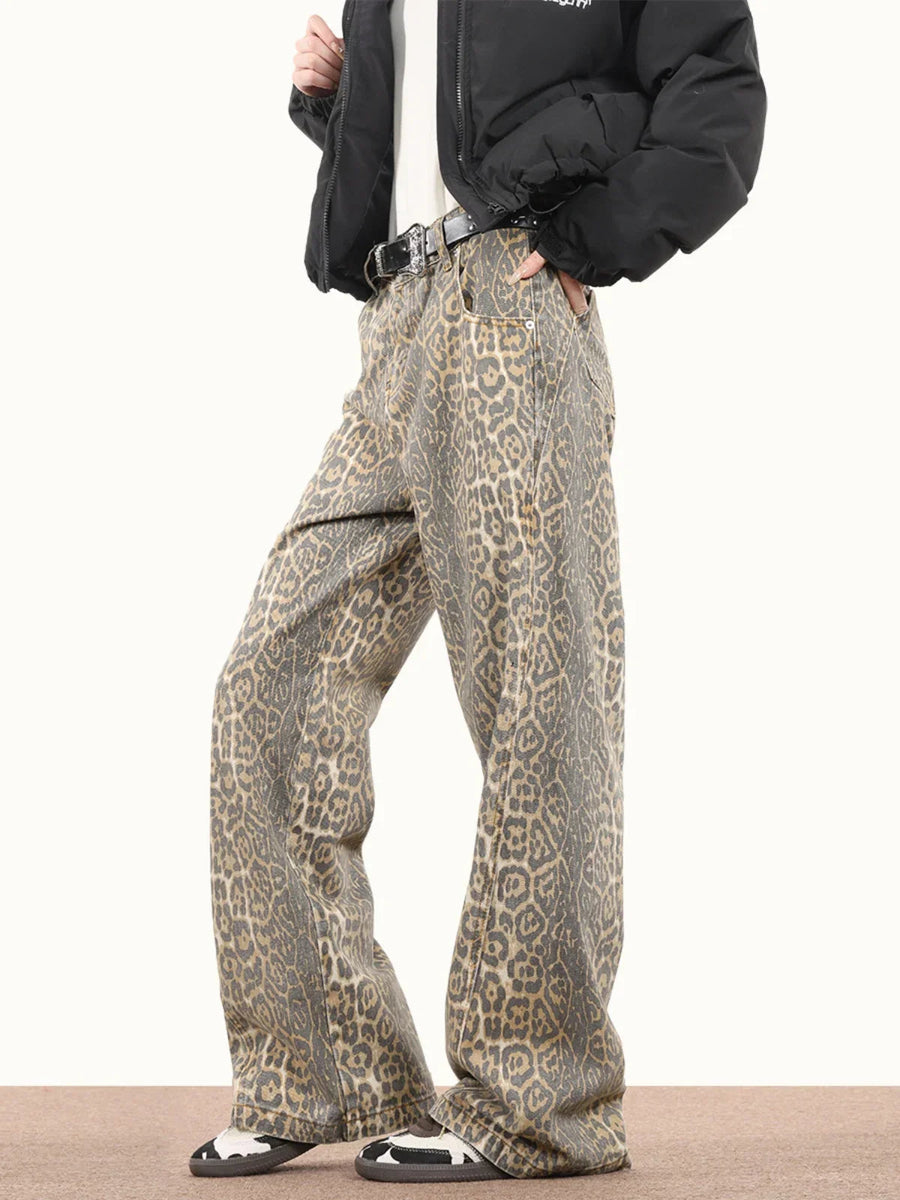 Leopard Print Baggy - Jeans CAAYWORLD