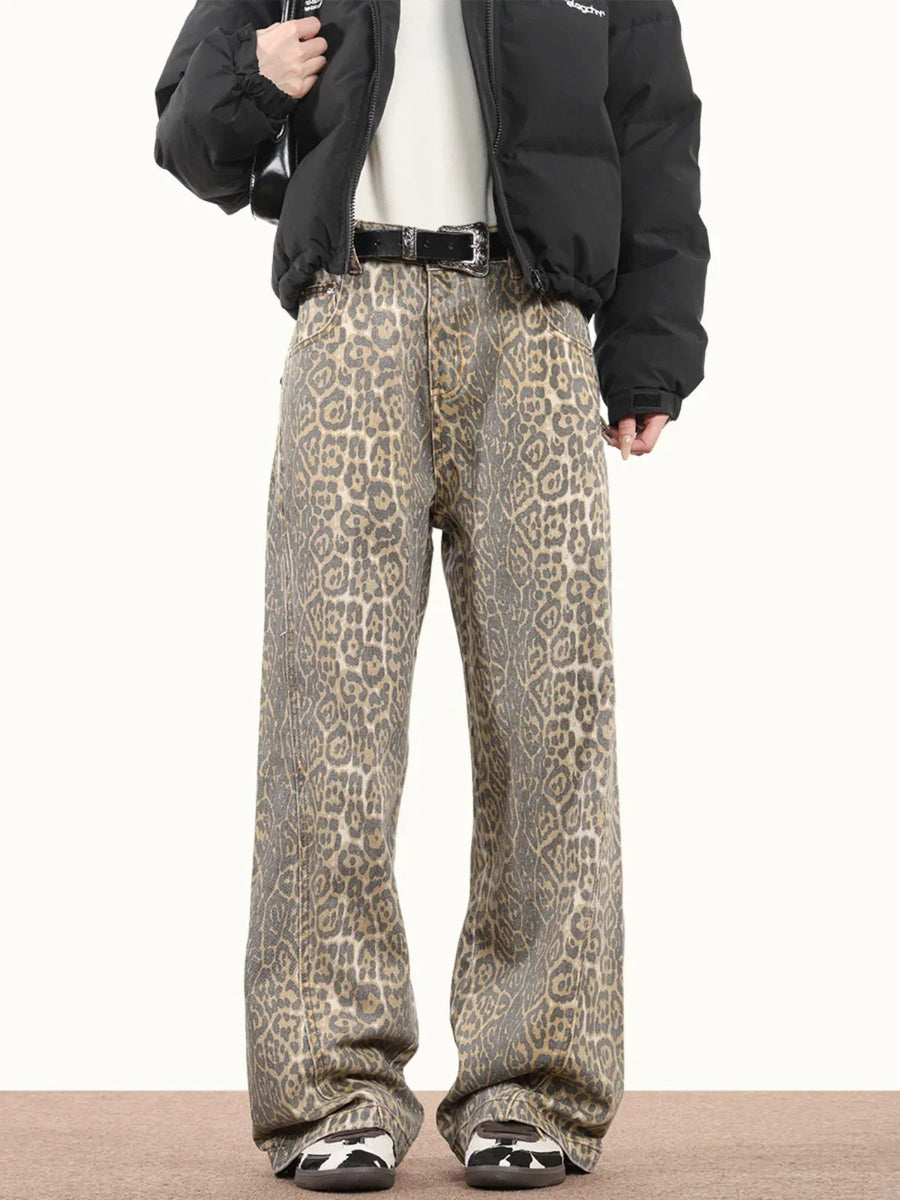 Leopard Print Baggy - Jeans CAAYWORLD