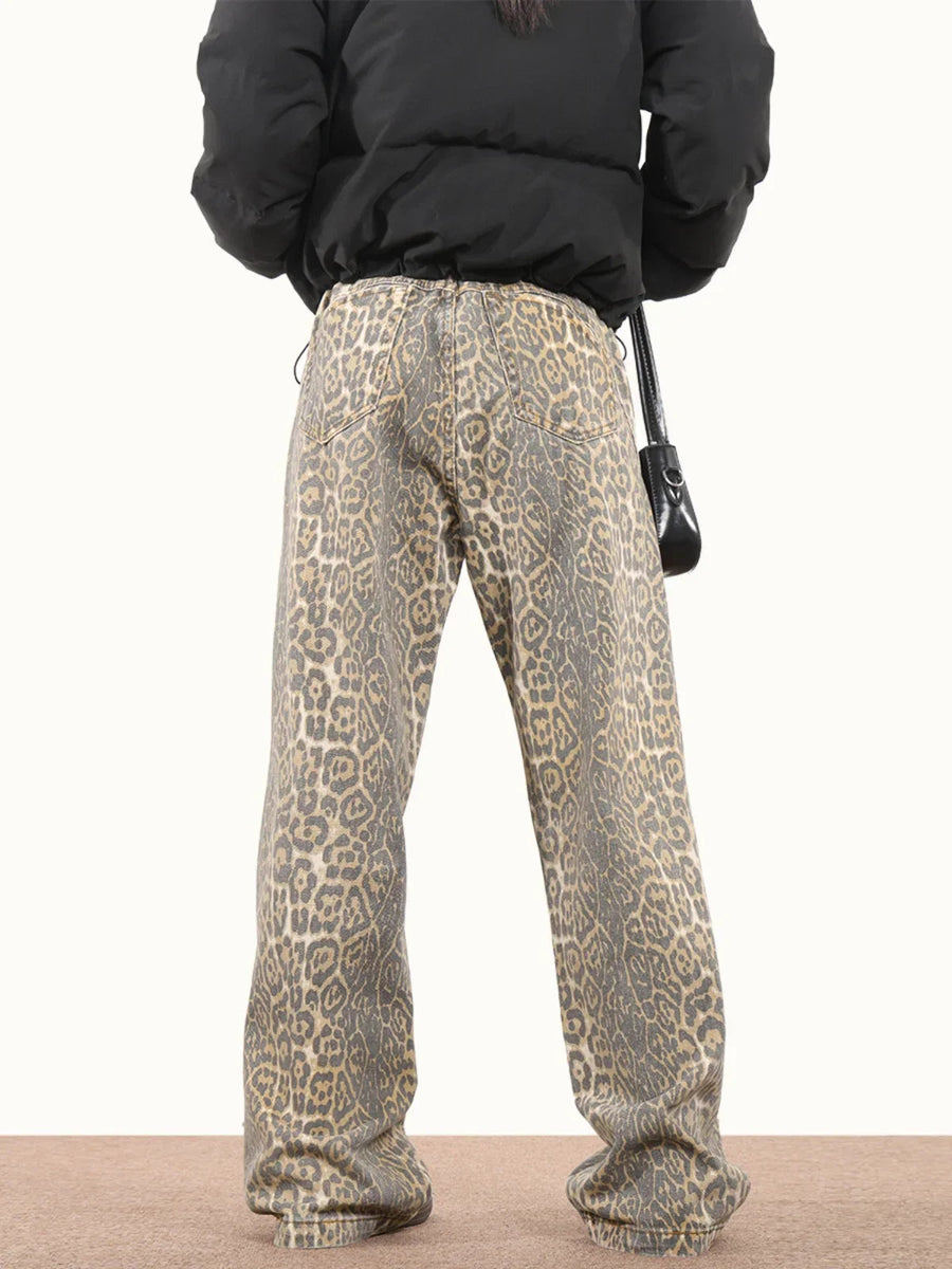 Leopard Print Baggy - Jeans CAAYWORLD