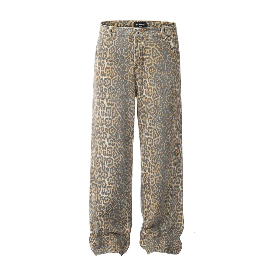 Leopard Print Baggy - Jeans CAAYWORLD
