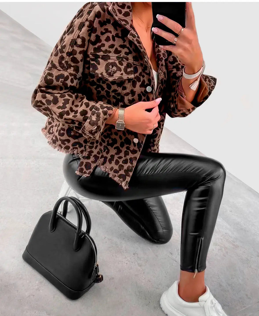 Leopard Print Faux-Fur - Jacket CAAYWORLD