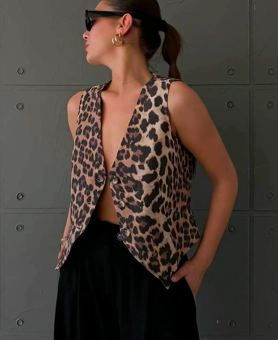 Leopard Print - Vest CAAYWORLD