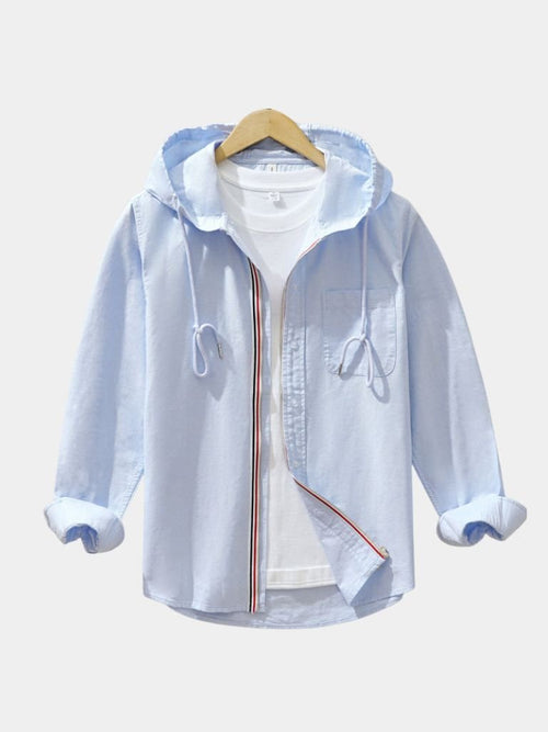 Light Covenant Linen Hooded Shirt  – CAAYWORLD CAAYWORLD