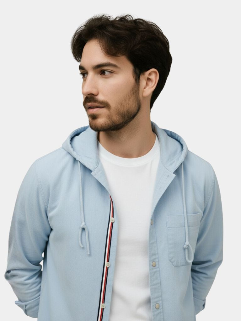 Light Covenant Linen Hooded Shirt  – CAAYWORLD CAAYWORLD