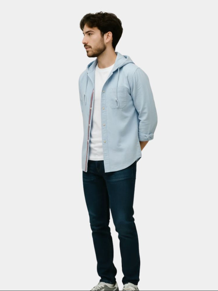 Light Covenant Linen Hooded Shirt  – CAAYWORLD CAAYWORLD