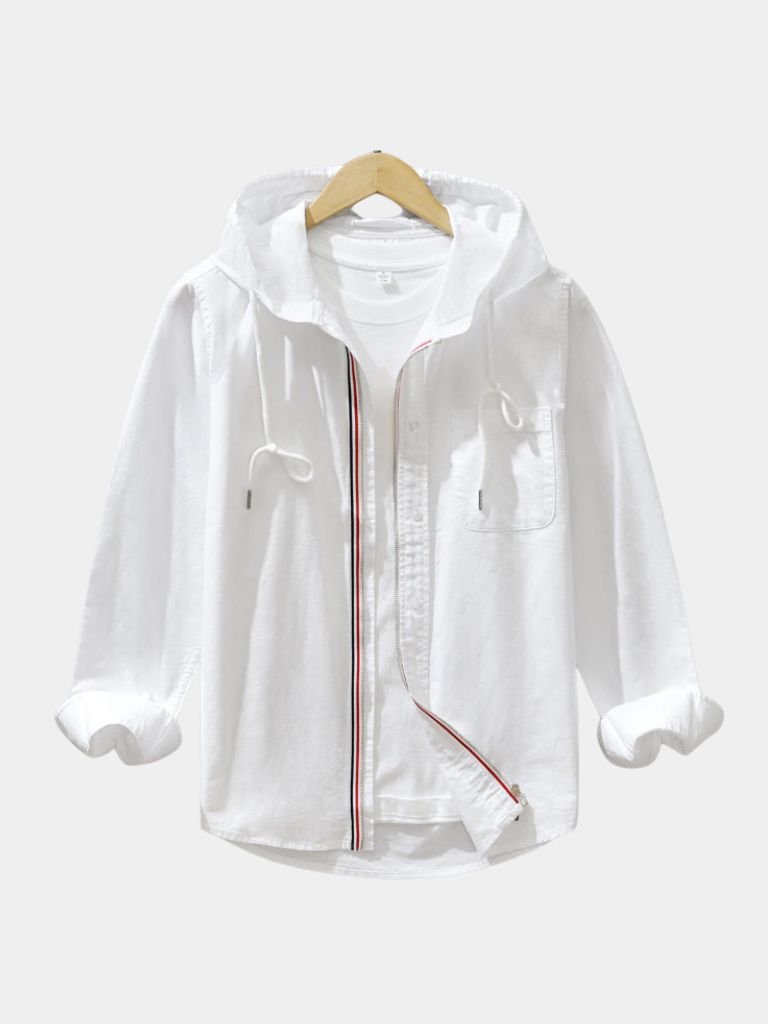 Light Covenant Linen Hooded Shirt  – CAAYWORLD CAAYWORLD
