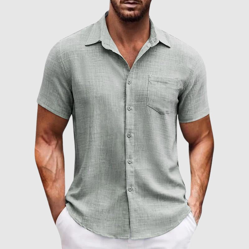 Lightweight Cotton Button-Down - Shirt CAAYWORLD MEN