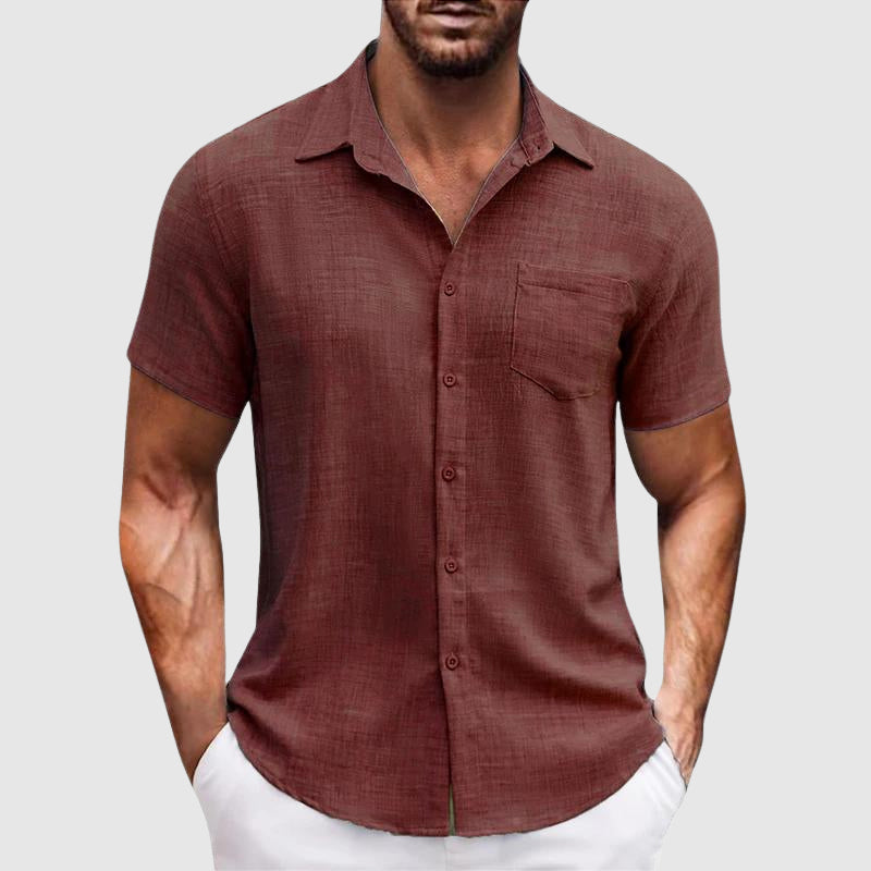 Lightweight Cotton Button-Down - Shirt CAAYWORLD MEN