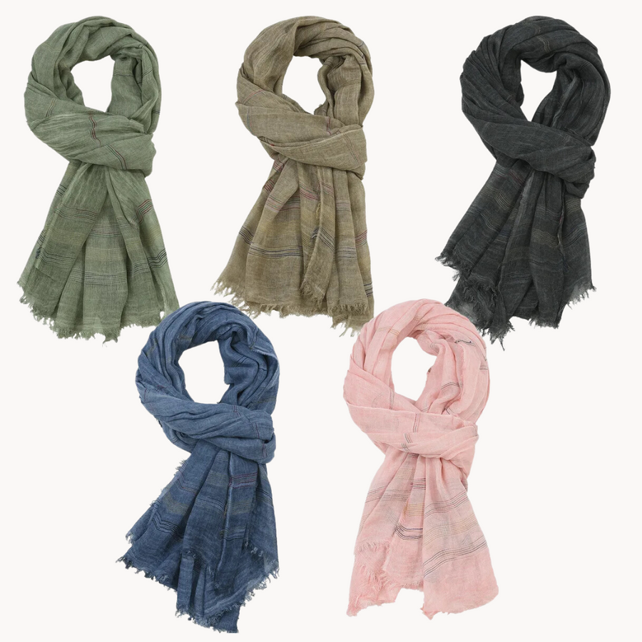 Lightweight Cotton Fringed - Scarf CAAYWORLD MEN