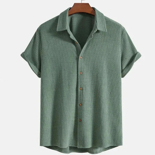 Lightweight Short Sleeve Button-Down - Shirt CAAYWORLD MEN