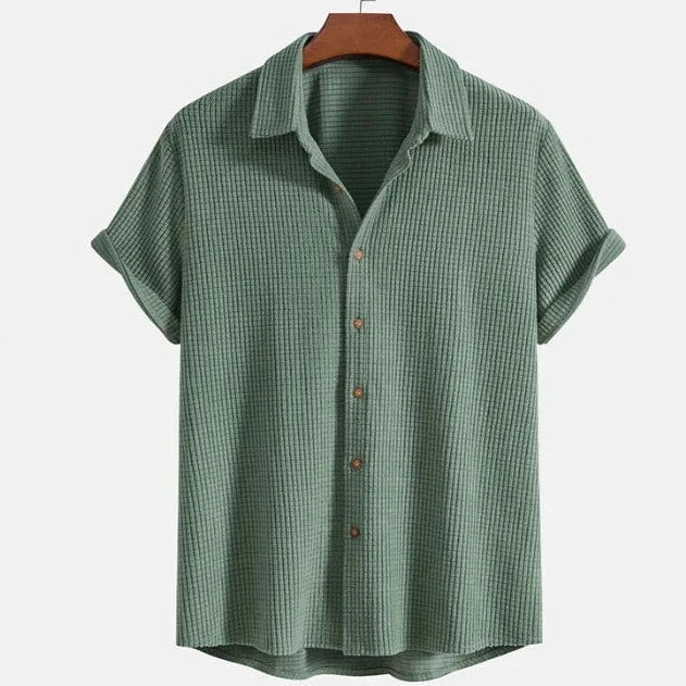 Lightweight Short Sleeve Button-Down - Shirt CAAYWORLD MEN