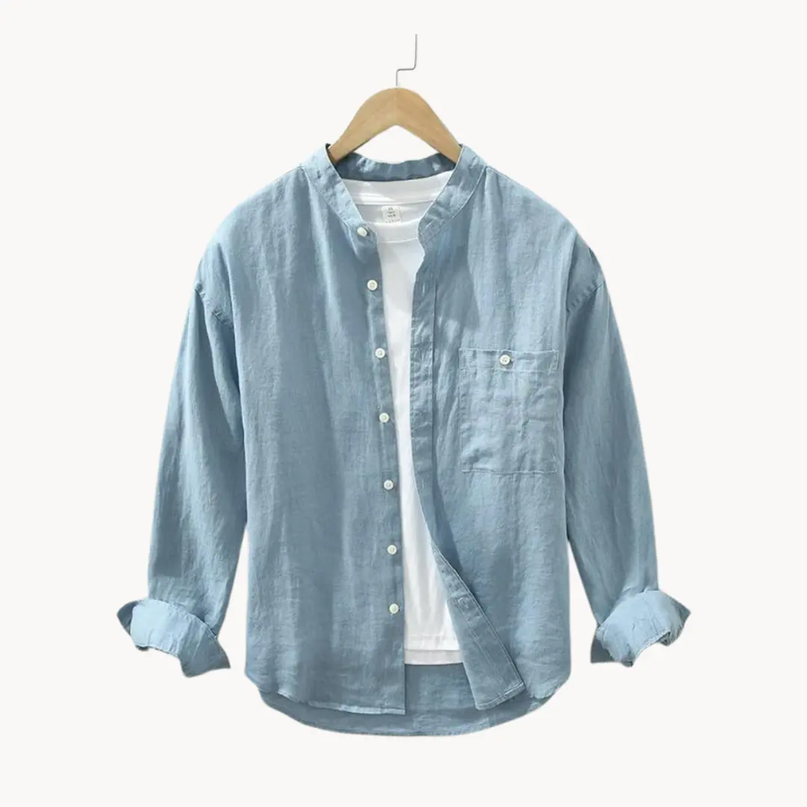 Linen Button-Front - Shirt CAAYWORLD