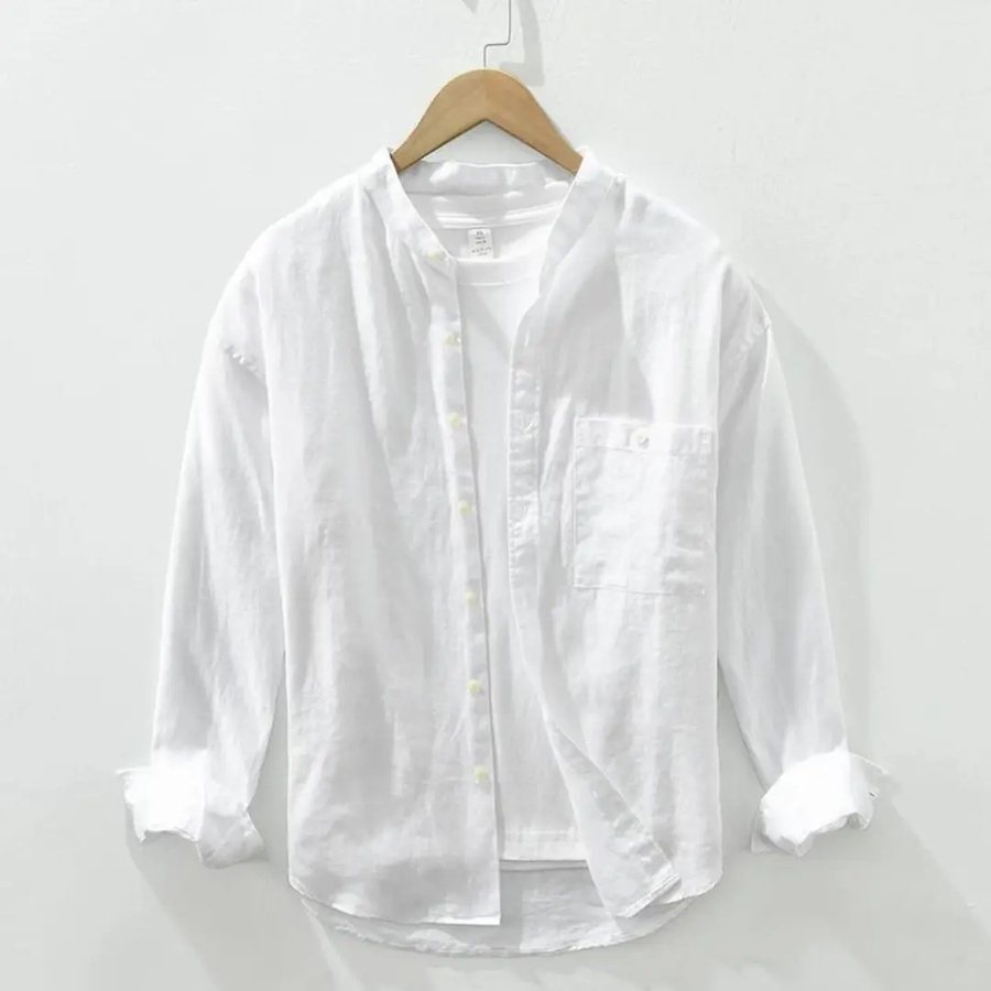 Linen Button-Front - Shirt CAAYWORLD
