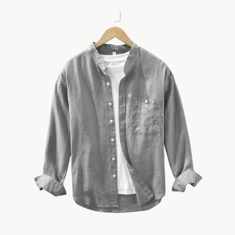 Linen Button-Front - Shirt CAAYWORLD
