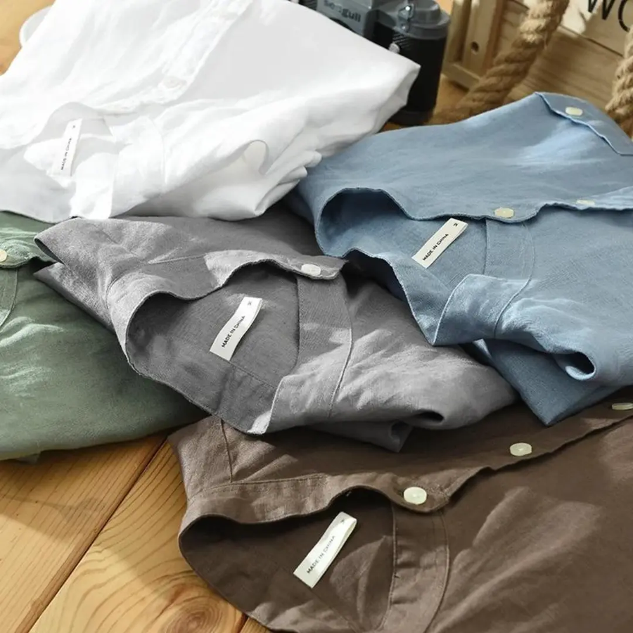 Linen Button-Front - Shirt CAAYWORLD