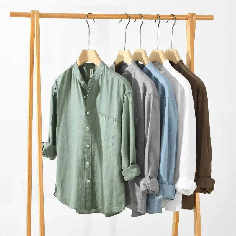 Linen Button-Front - Shirt CAAYWORLD